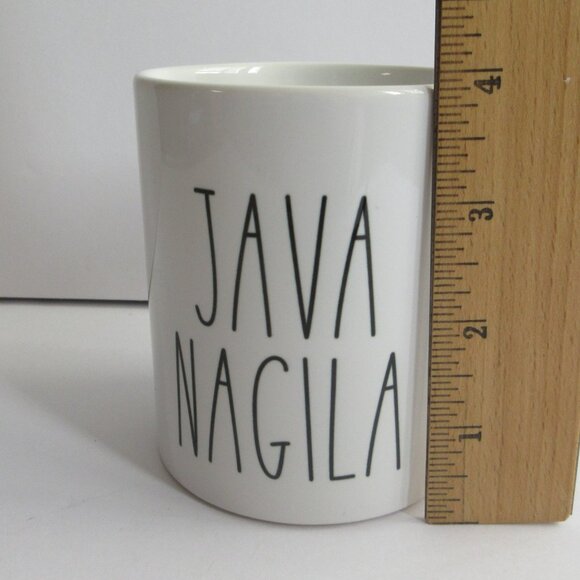 "Java Nagila" Orca Coatings 12 oz White Coffee Mug Judaica Farmhouse Style NEW - Picture 7 of 9